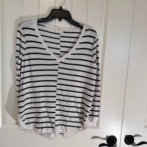 CASLON Asymmetrical Striped Long Sleeve